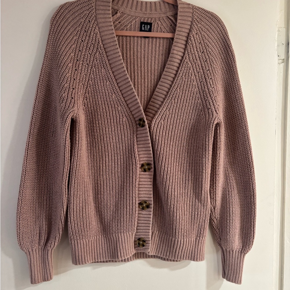GAP Women's Blush Button-Up Cardigan